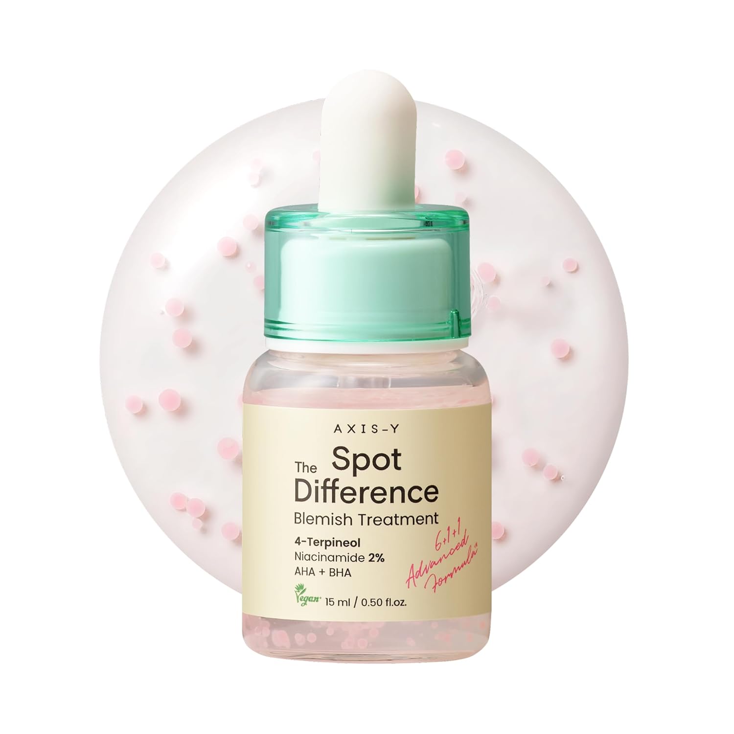 AXIS-Y Spot The Difference Blemish Spot Treatment - 4-Terpineol 2% Niacinamide AHA BHA Soothes Breakouts & Skin Barrier Repair - Vegan Korean Skin Care Face Serum - 15ml