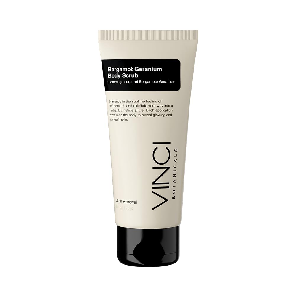 Bergamot Geranium Body Scrub | Exfoliating Body Scrub for All Skin Types | Polishes, Cleanses & Hydrates Skin | Cruelty Free & Vegan | Paraben Free | 50 gm