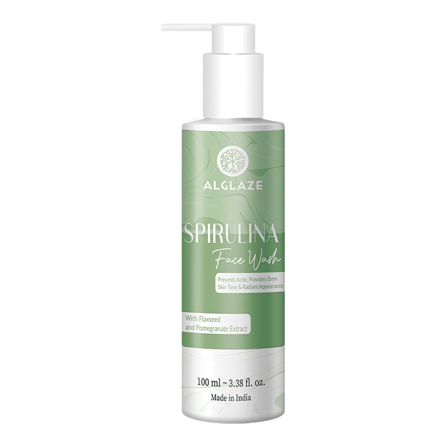 Spirulina Face Wash 100ml | Hydrating Face Wash & Brightening Cleanser | Niacinamide 1% Algae Skincare for Clear Glowing Skin | All Skin Types | Men & Women