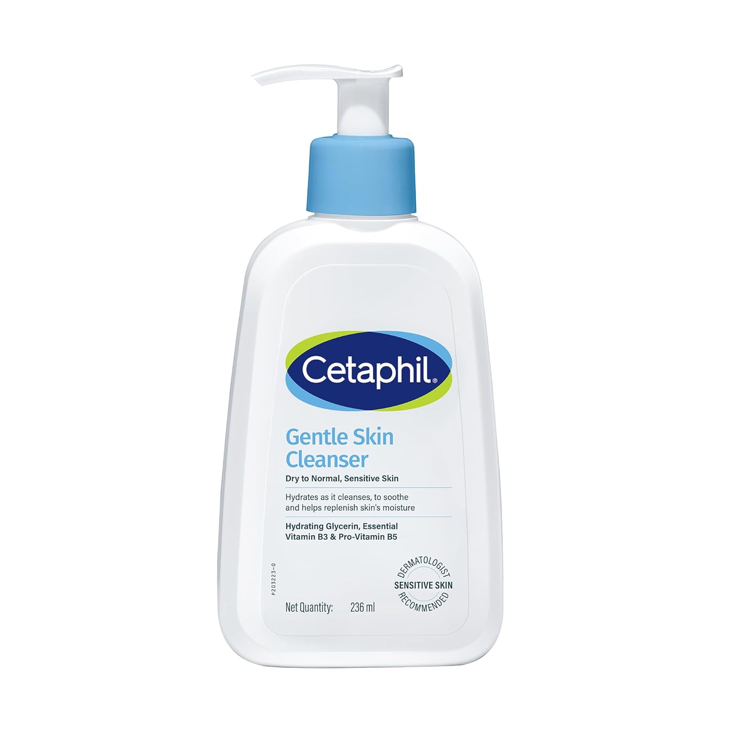 Cetaphil Gentle Skin Hydrating Face Wash 236ml, Paraben Free, Sulphate-Free Gentle Skin Hydrating Cleanser with Niacinamide, Vitamin B5 for Dry to Normal, Sensitive Skin