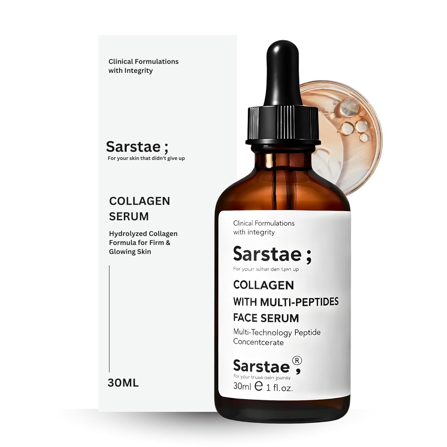 Collagen Face Serum for Glass Finish skin | Intense hydration, glowing & dewey look for makeup base & regular skicare serum | Korean Skincare | 30ml