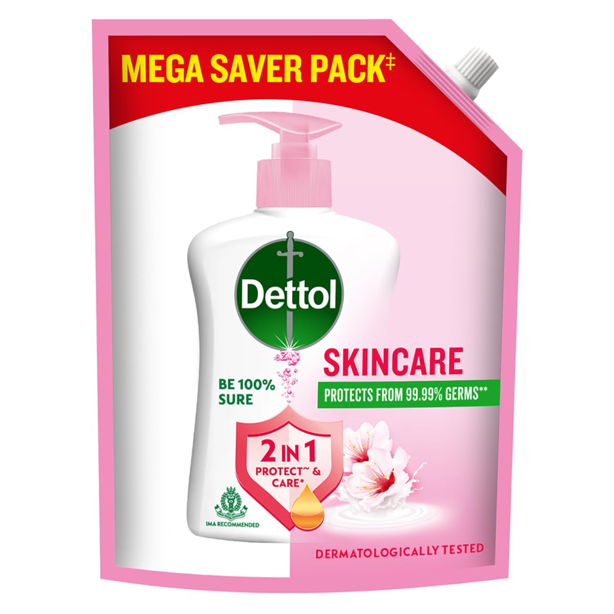 Dettol Liquid Handwash Refill β Skincare Hand Wash- 1350ml | pH Balanced | 10x Better Germ Protection