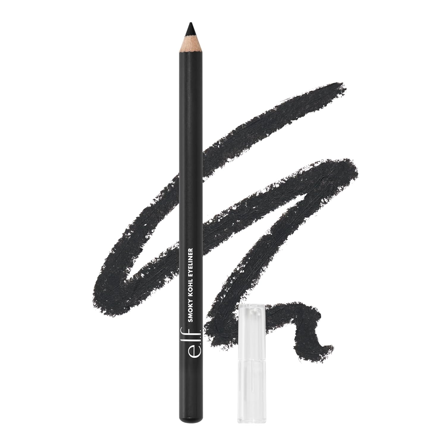 e.l.f. Smoky Kohl Eyeliner, Eye Pencil for Creating Long-Lasting, Bold, High-Pigment Makeup Looks, Vegan & Cruelty-Free, Black Velvet