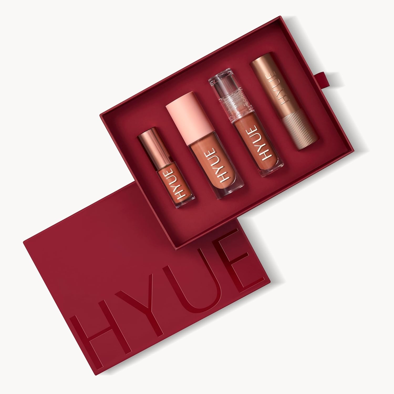 HYUE Notorious Nude Lip Kit - Liquid & Velvette Matte Lipsticks, Lip Tint, Lip Plumper | 16.4 ml | Long-Wear Soft-Matte Finish | With Jojoba Oil, Almond Oil & Indian Gooseberry Extract | Makeup Set