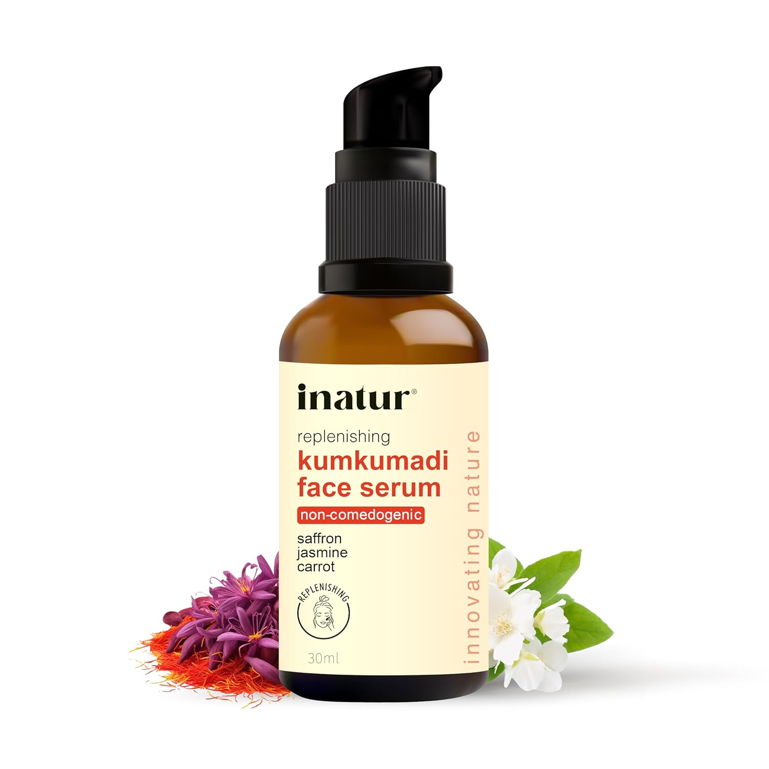 inatur Kumkumadi Face Serum | Ayurvedic Skin Rejuvenation & Repair | Enhances Glow, Reduces Dark Spots & Improves Texture | Hydrating & Nourishing Serum for All Skin Types | Radiant Skin Care | 30ml