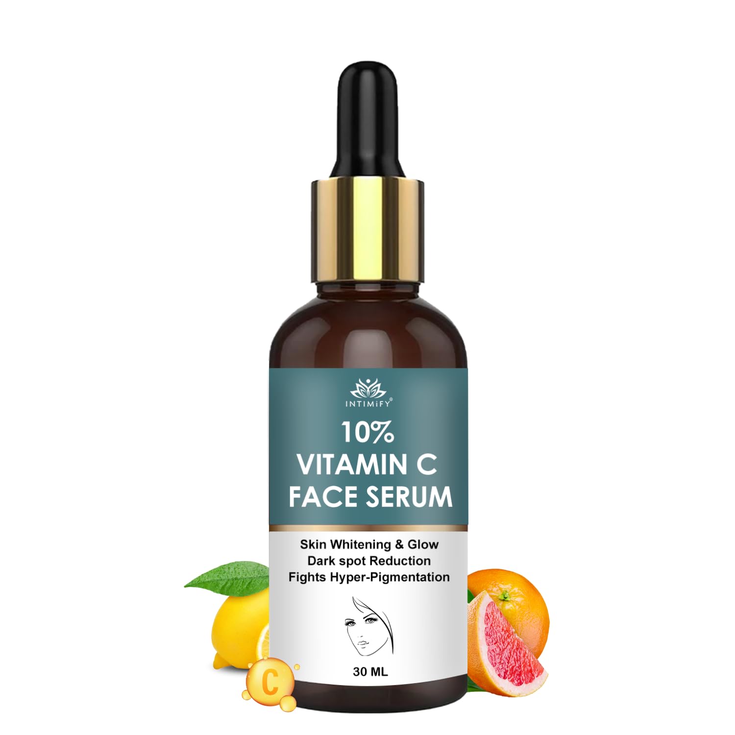 INTIMIFY 10% Vitamin C Face Serum | For Glowing Skin | For Women & Men | 30 ml