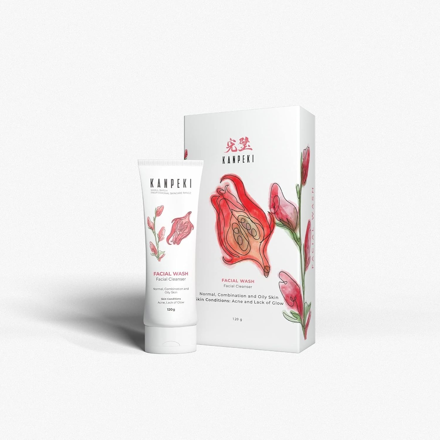 Kanpeki - Facial Wash | Facial Cleanser Reduces Acne for Normal, Combination, Oily Skin | Provides Bright Skin | Contains Basil, Mint & Lemon | Japanese Skin Care Product