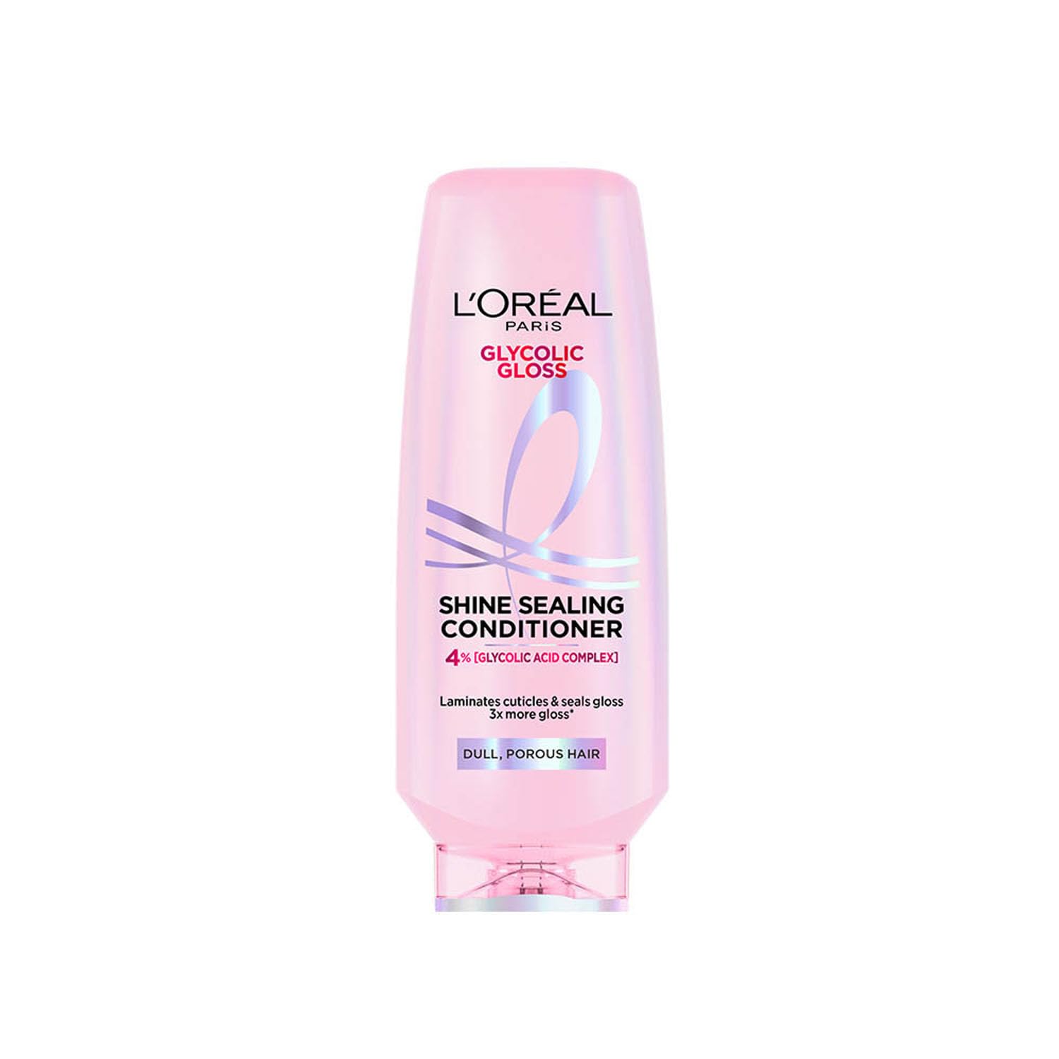 L'Oreal Paris Floral Glycolic Gloss Shine Sealing Conditioner, Powered By 4% Glycolic Acid, For Dull Hair, Smoothens Hair Fiber For 3X More Gloss, 175Millilitre