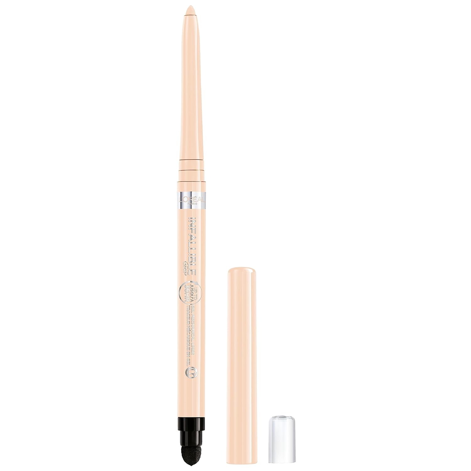 L'Oreal Paris Infallible Grip Mechanical Gel Eyeliner Pencil, Smudge-Resistant, Waterproof Eye Makeup with Up to 36HR Wear, 0.01 Oz (Bright Nude)