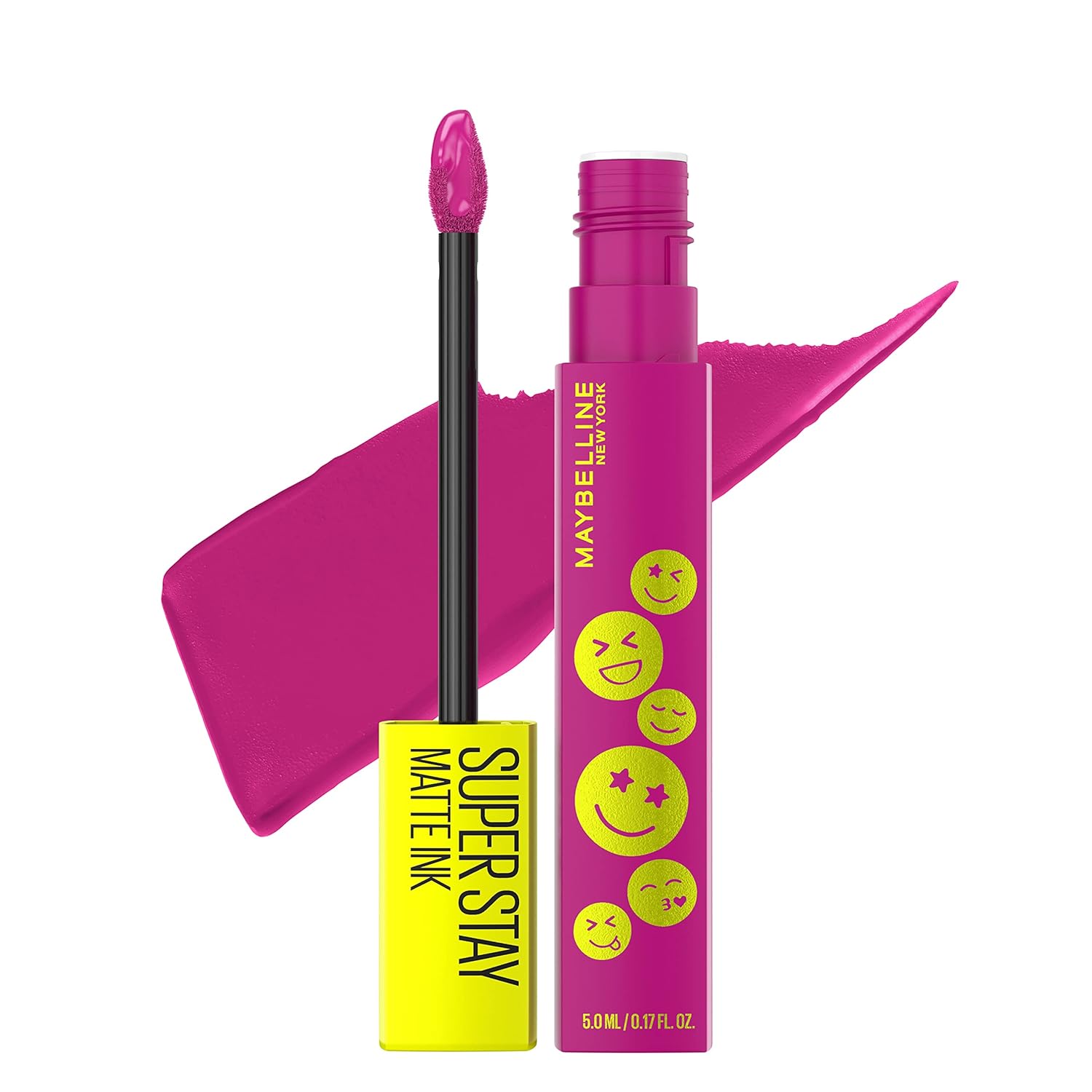 Maybelline Super Stay Matte Ink Liquid Lip Color, Moodmakers Lipstick Collection, Long Lasting, Transfer Proof Lip Makeup, Reviver, Plum,