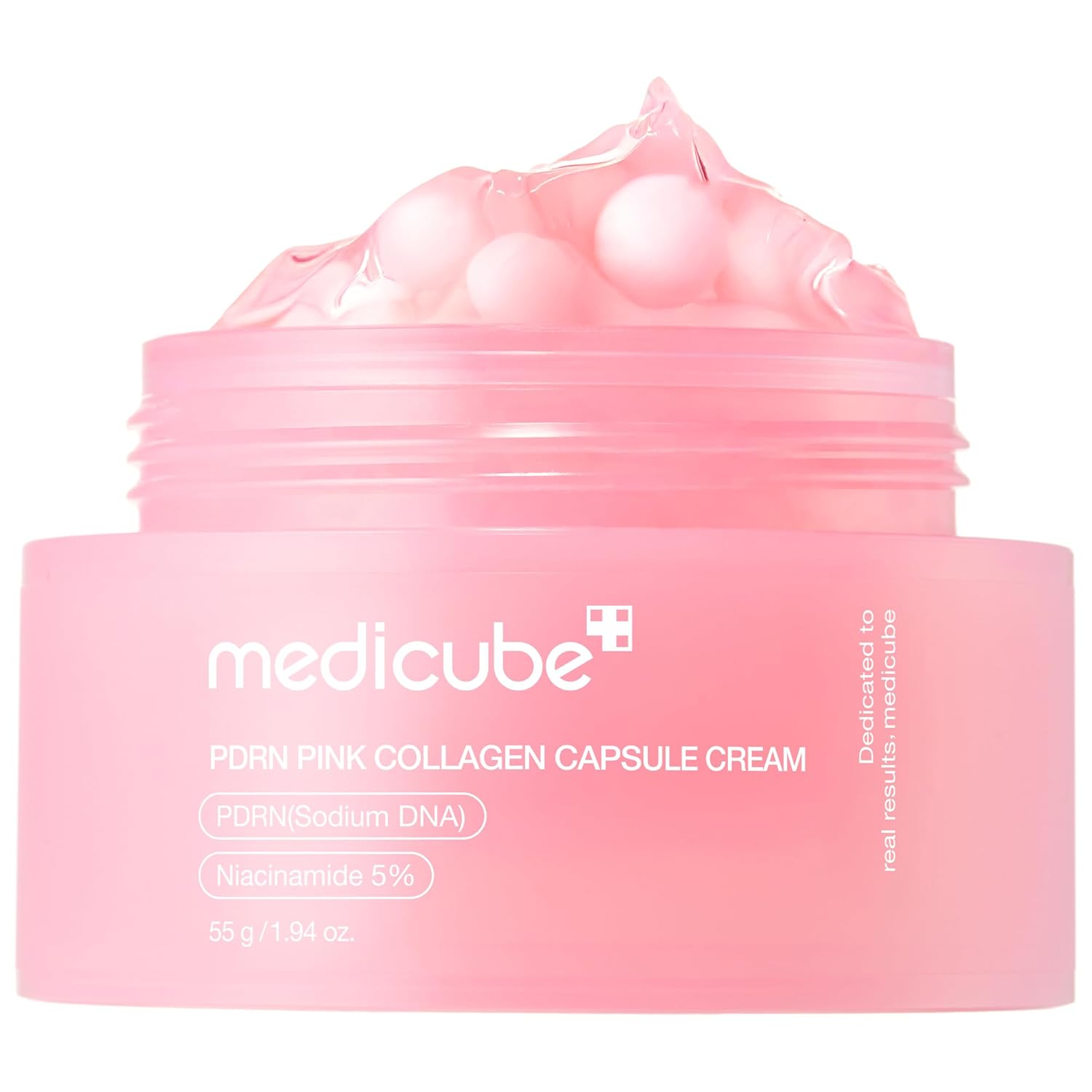 medicube Salmon DNA PDRN Pink Collagen Capsule Cream, Face Moisturizer | Lightweight Moisturizing Cream | PDRN, Niacinamide for Uneven Skin Tone, Glow hydration | Korean Skin Care 1.94 oz