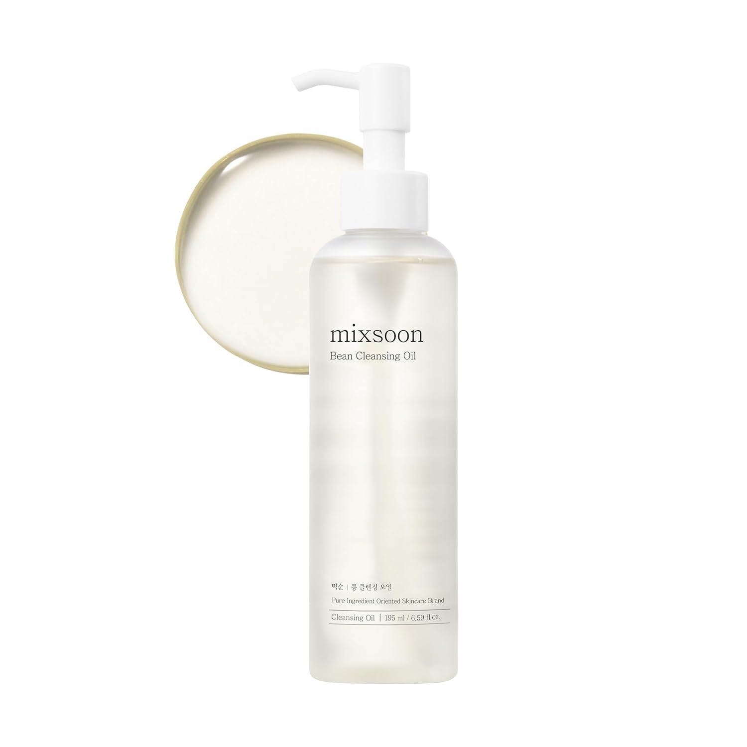 mixsoon Bean Cleansing Oil (195 ml) Lightweight Deep Cleansing Makeup Remover Oil | Hydrating Non-Sticky Gentle Facial Cleanser for Pore Cleansing Blackhead | Korean Skincare