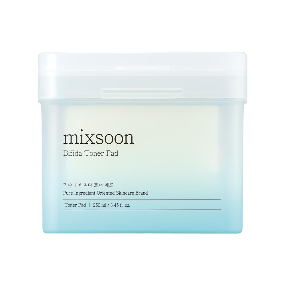 Mixsoon Bifida Toner Pad (250ml) Hydrating & Skin Barrier Repair Toner Pads with Bifida Ferment, Hyaluronic Acid, Deep Moisture, Anti-Irritation & Texture-Smoothing Daily Essence Pads for All Skin Types, Korean Skincare