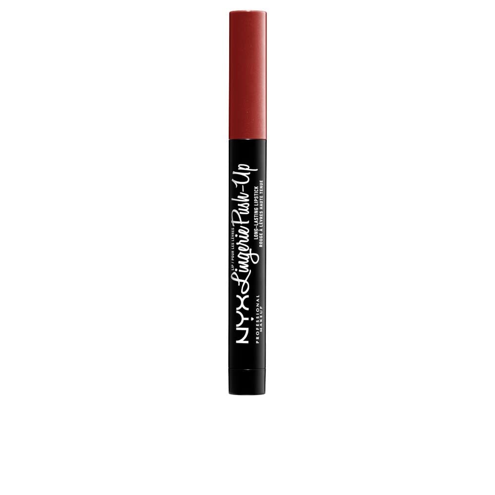 NYX PROFESSIONAL MAKEUP Lip Lingerie Push-Up Long Lasting Plumping Lipstick - Seduction (Reddish Brown Nude)
