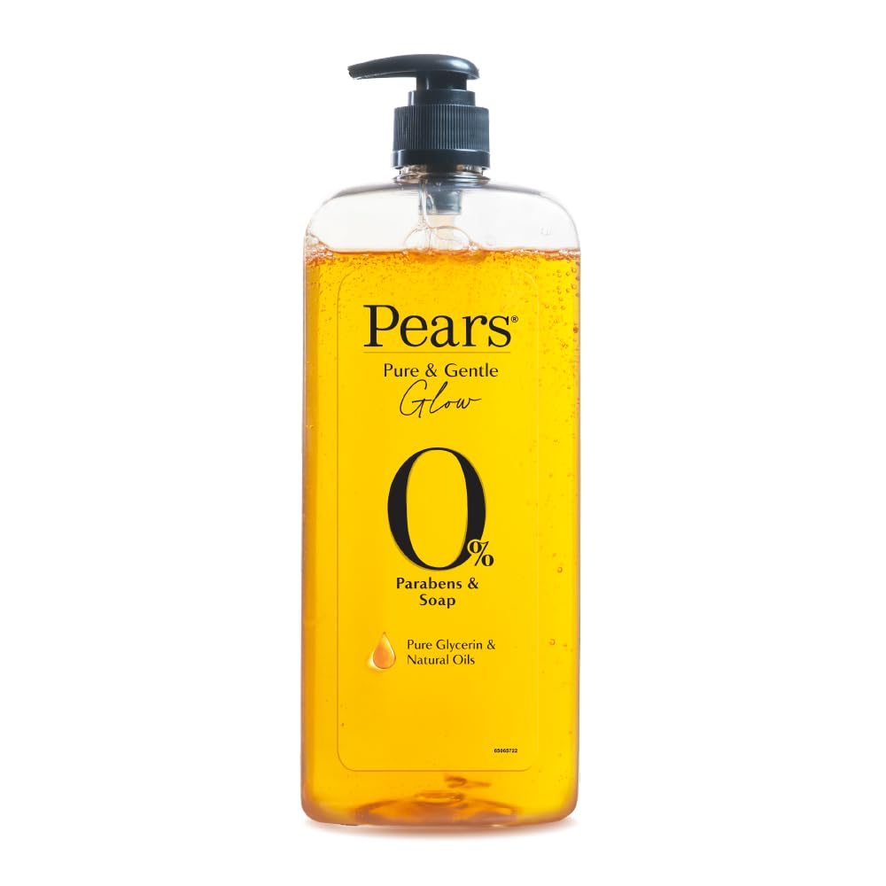 PEARS Pure & Gentle Body Wash, 750 ml, for Soft & Smooth Skin, with 98% Pure Glycerin & Natural Oils, 0% Parabens & Soap, Dermatologically Tested