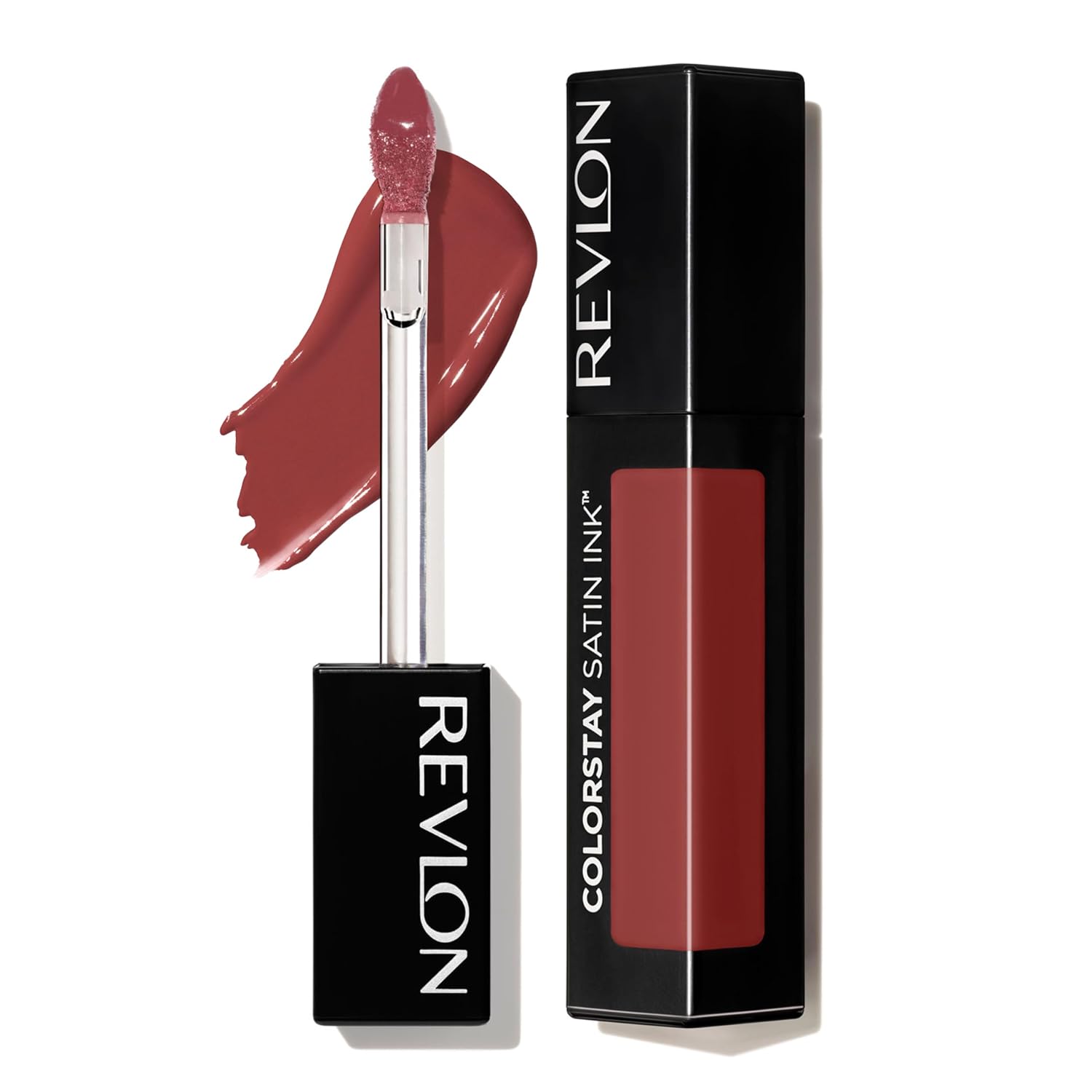 REVLON Liquid Lipstick, Lip Makeup, ColorStay Satin Ink, Longwear Rich Lip Colors, Formulated with Black Currant Seed Oil, 032 Lady Topaz, 5 ml