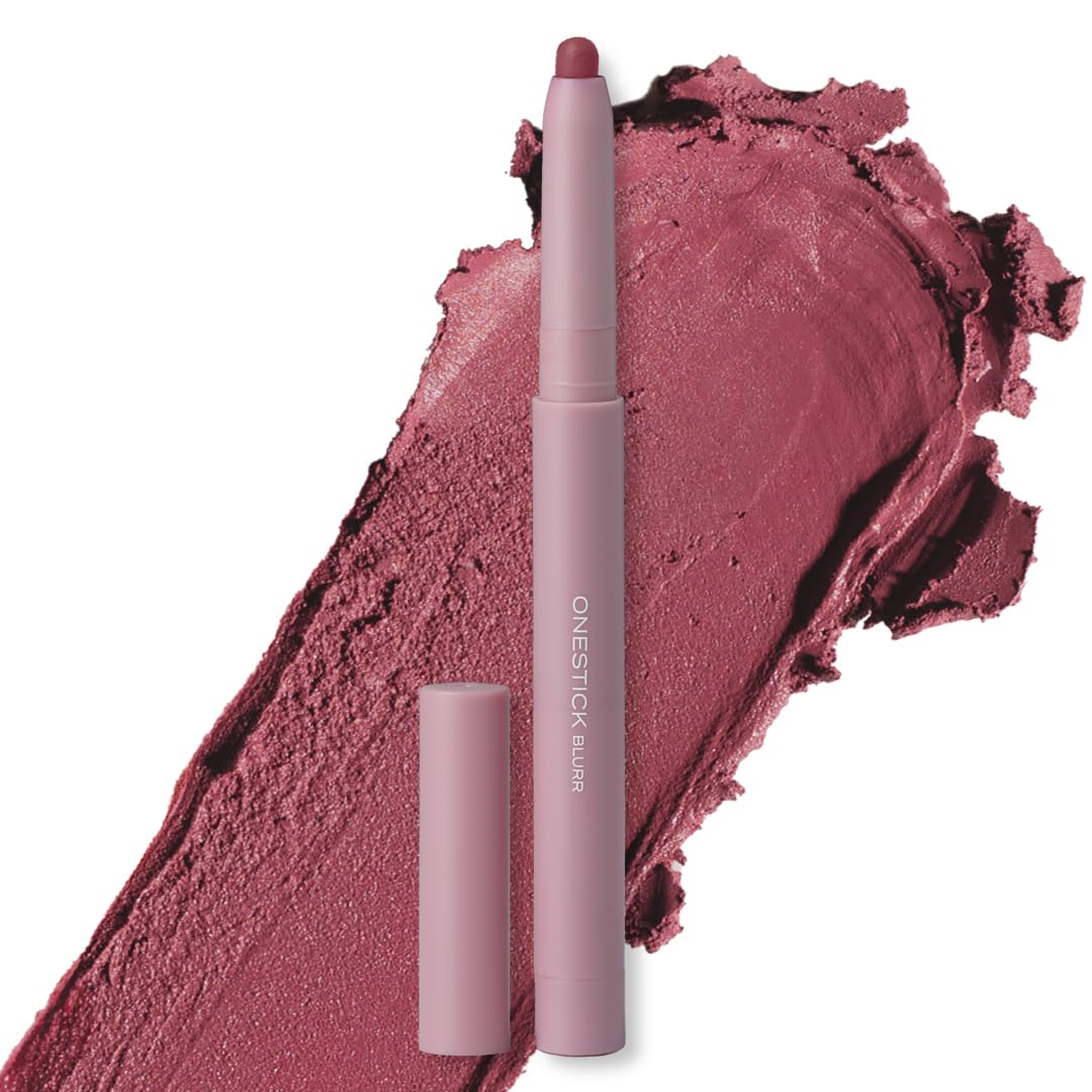 Ruby’s Organics OneStick Lipstick for Women- Blurr, Lip and Cheek Colour Crayon, Matte Finish, Lip Makeup- Enriched with Antioxidants and Vitamins, Chemical Free- Camellia