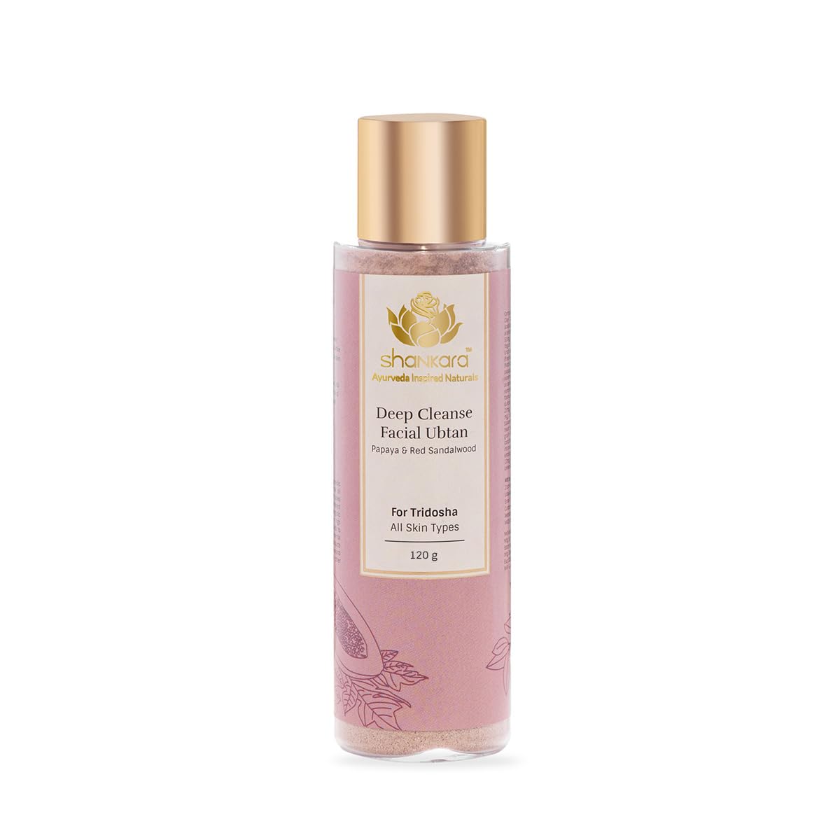Shankara Deep Cleanse Facial Ubtan multitasks as Face Scrub, Face Mask & Cleanser | Neem, Papaya & Sandalwood | Purifies, Nourishes & Soothes Skin | Gently Exfoliates & Removes Impurities | For All Skin Types-120gm