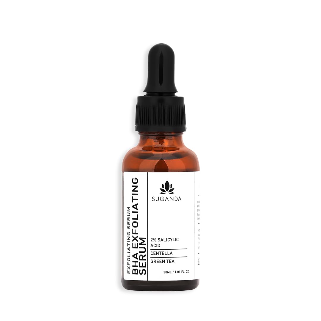 Suganda 2% Salicylic Acid Serum | BHA Exfoliant for Acne & Open Pores | Centella & Olive Leaf Extract | Reduces Blackheads, Controls Breakouts & Refines Skin Texture | Lightweight, Non-Sticky & Acne Treatment | 30ml