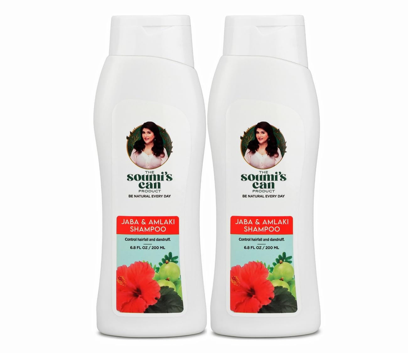 "THE SOUMI'S CAN PRODUCT Jaba & Amlaki Shampoo with Hair Fall Control Formula | Dandruff Control, Deep Scalp Cleansing & Healthy Hair Volume | For Women & Men | Herbal Care for All Hair Types | 200ml (Pack of 2)"