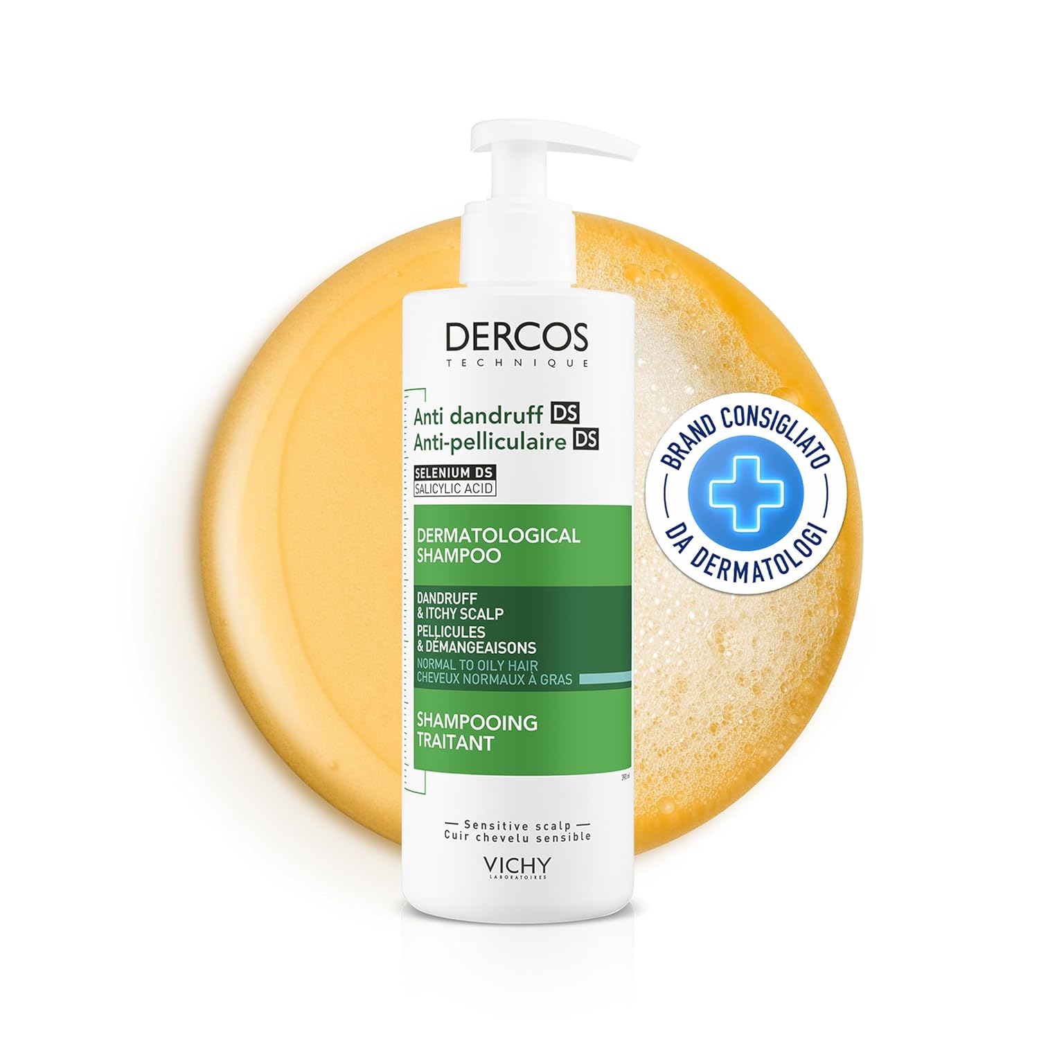 Vichy Dercos Anti-Dandruff Advanced Action Shampoo Normal to Oily Hair 390ml