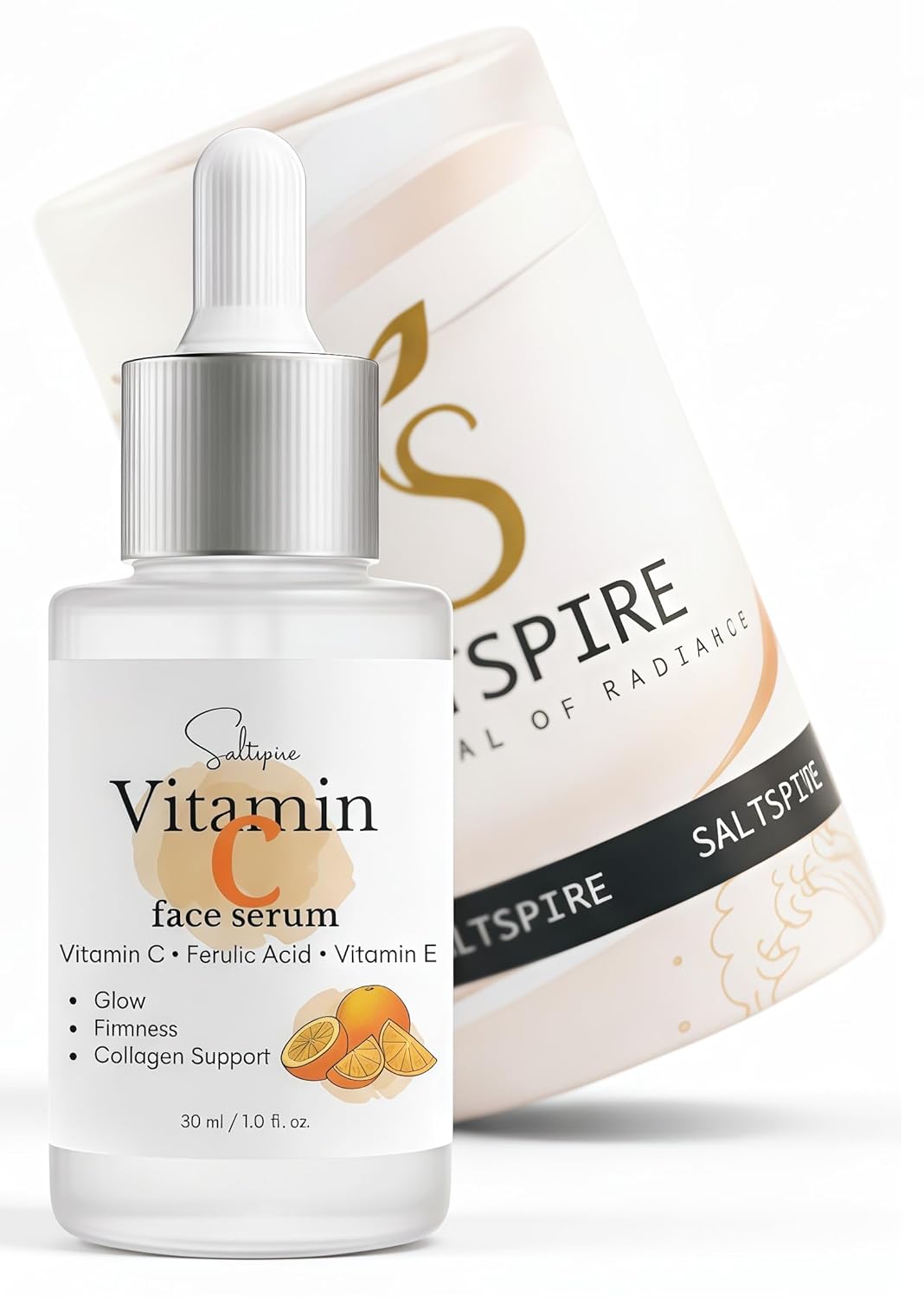 Vitamin C Brilliance Serum | Vitamin C + Ferulic Acid + Vitamin E | Radiant Skin in 21 Days | Brightening, Firming & Collagen Support Face Serum | 30ml