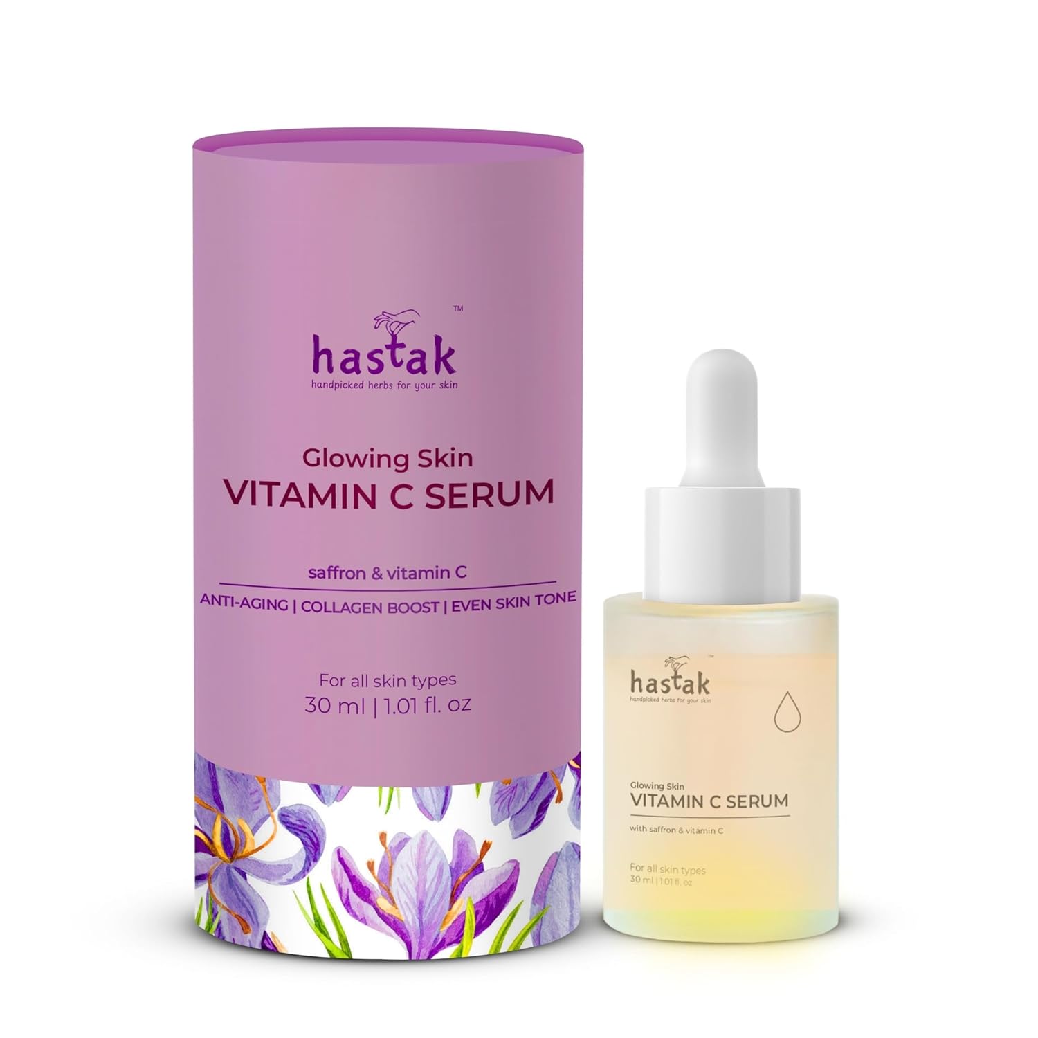 Vitamin C Face Serum for Glowing Skin 30ml | Collagen Boost Serum With Saffron | For Anti-aging, Even Skin Tone & Wrinkle free Skin