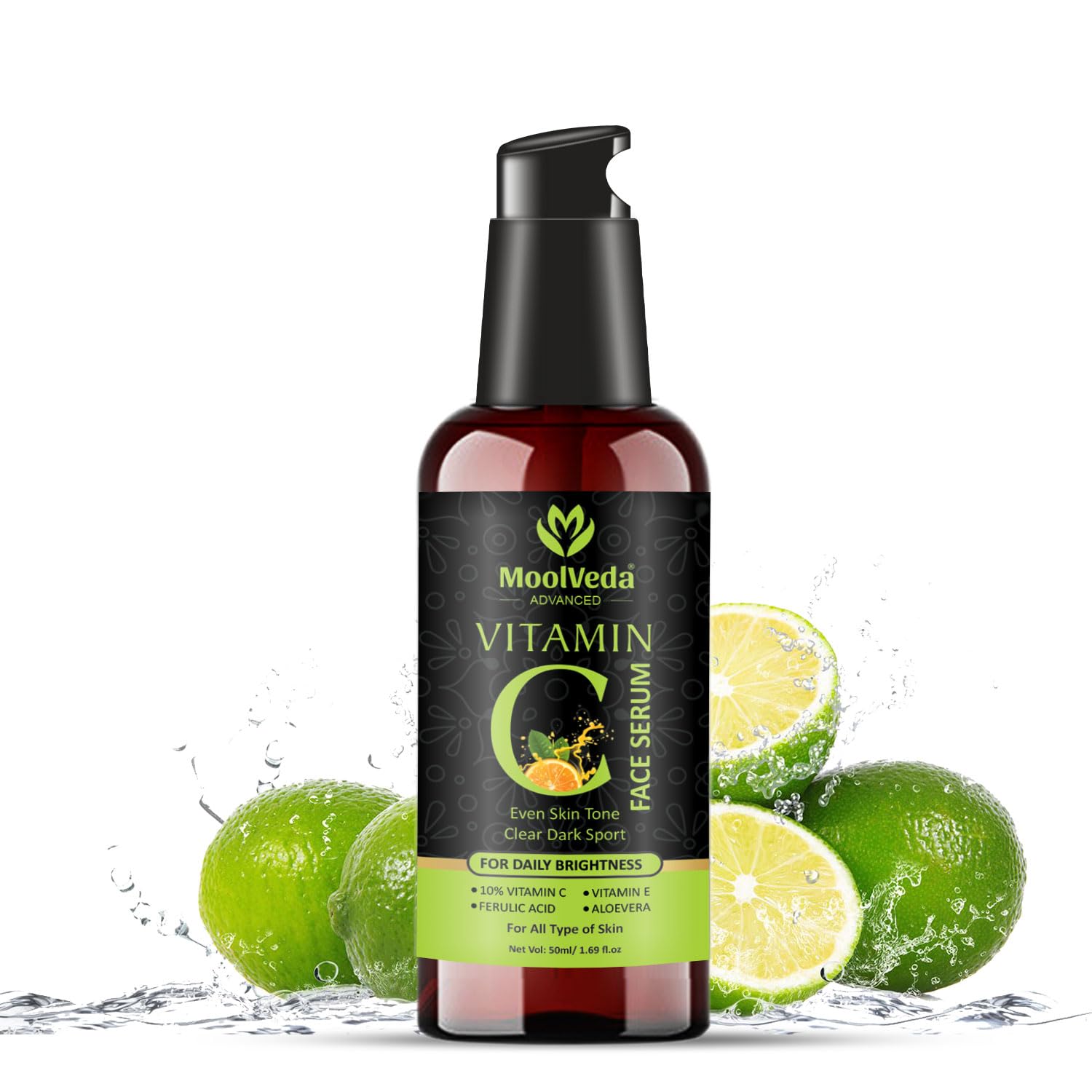 vitamin c serum for oily & Glowing Skin, Reduces Spots Overtime, Bright Complete Vitamin C Booster, vitamin c serum for men & women, 50 ml