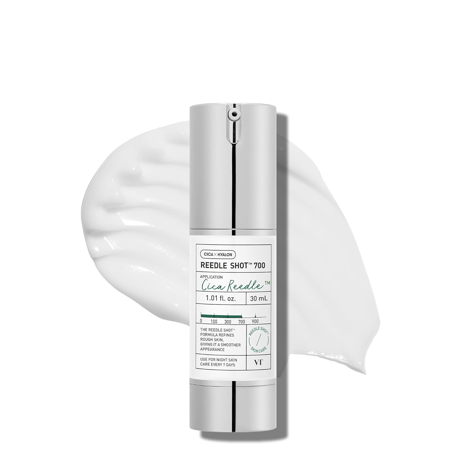 VT COSMETICS CICA Reedle Shot 700 Essence, Ultimate Facial Essence, Instant Skin Care, Centella Complex, Hyaluronic Acid, Green Propolis Extract 1Fl Oz (30ml)