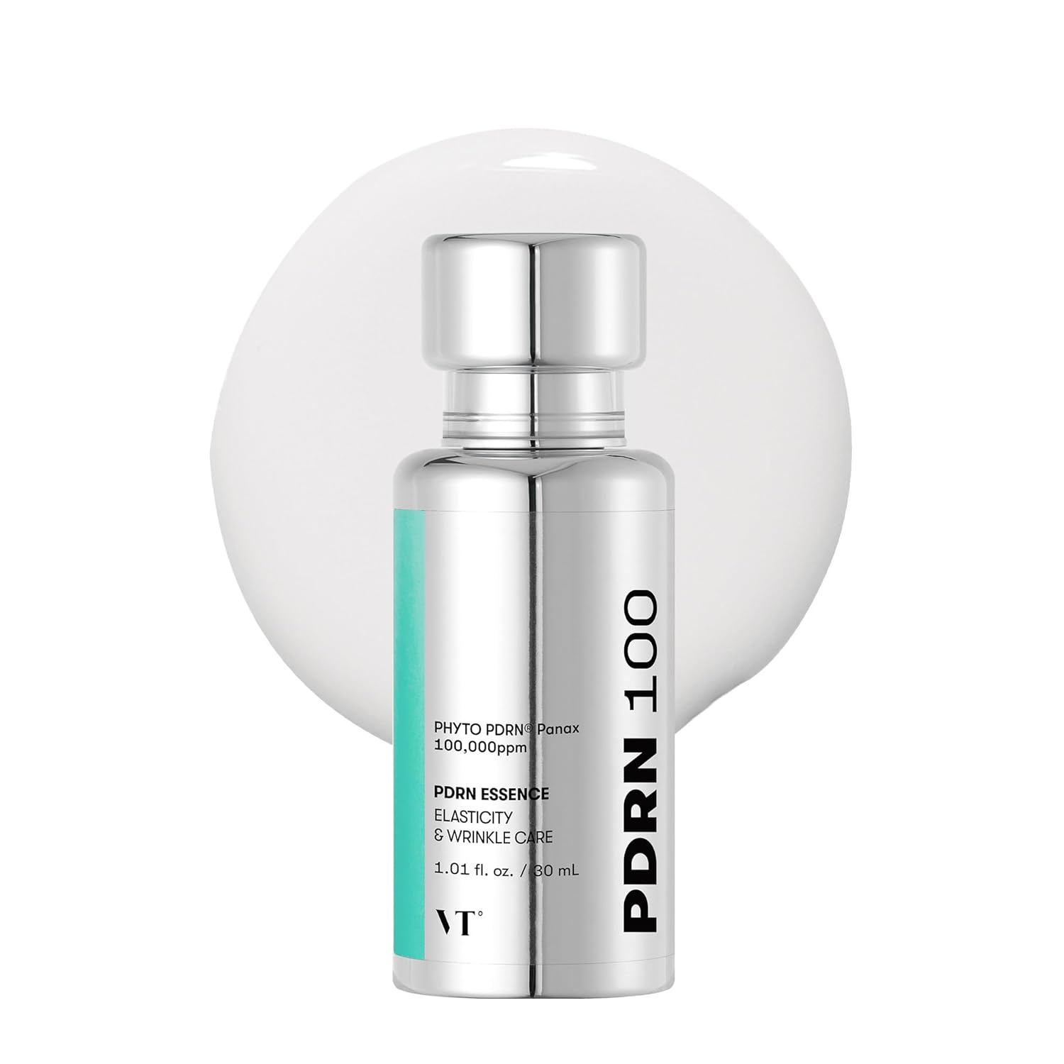 VT COSMETICS PDRN 100 Essence, Korean Gingseng Plant-derived PDRN Serum for Natural Glow, Korean skincare 1.01 fl. Oz.