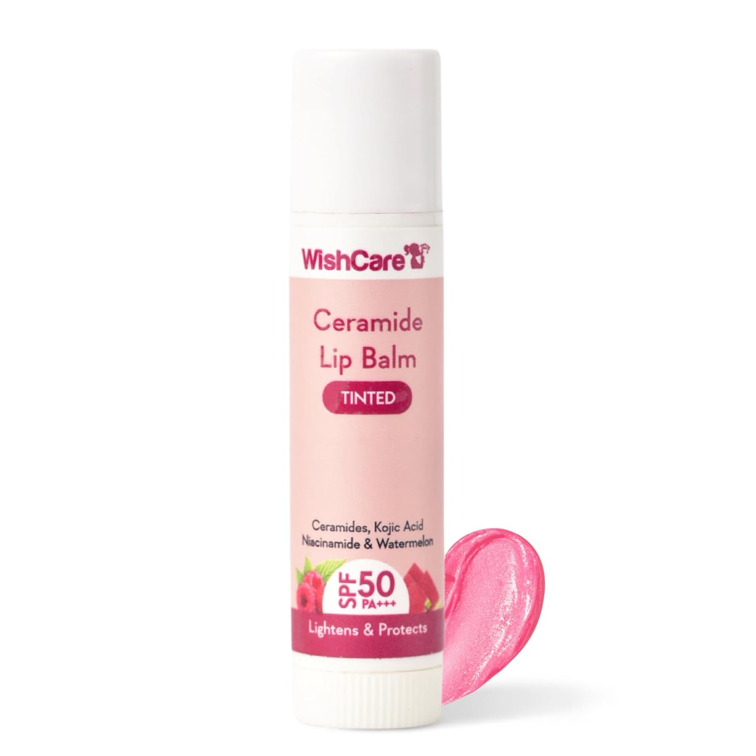 WishCare Tinted Lip Balm SPF 50 PA+++ | Brightening Lip Balm for Dark Lips | In-Vivo Tested | Kojic Acid & Niacinamide | For Women | 5g