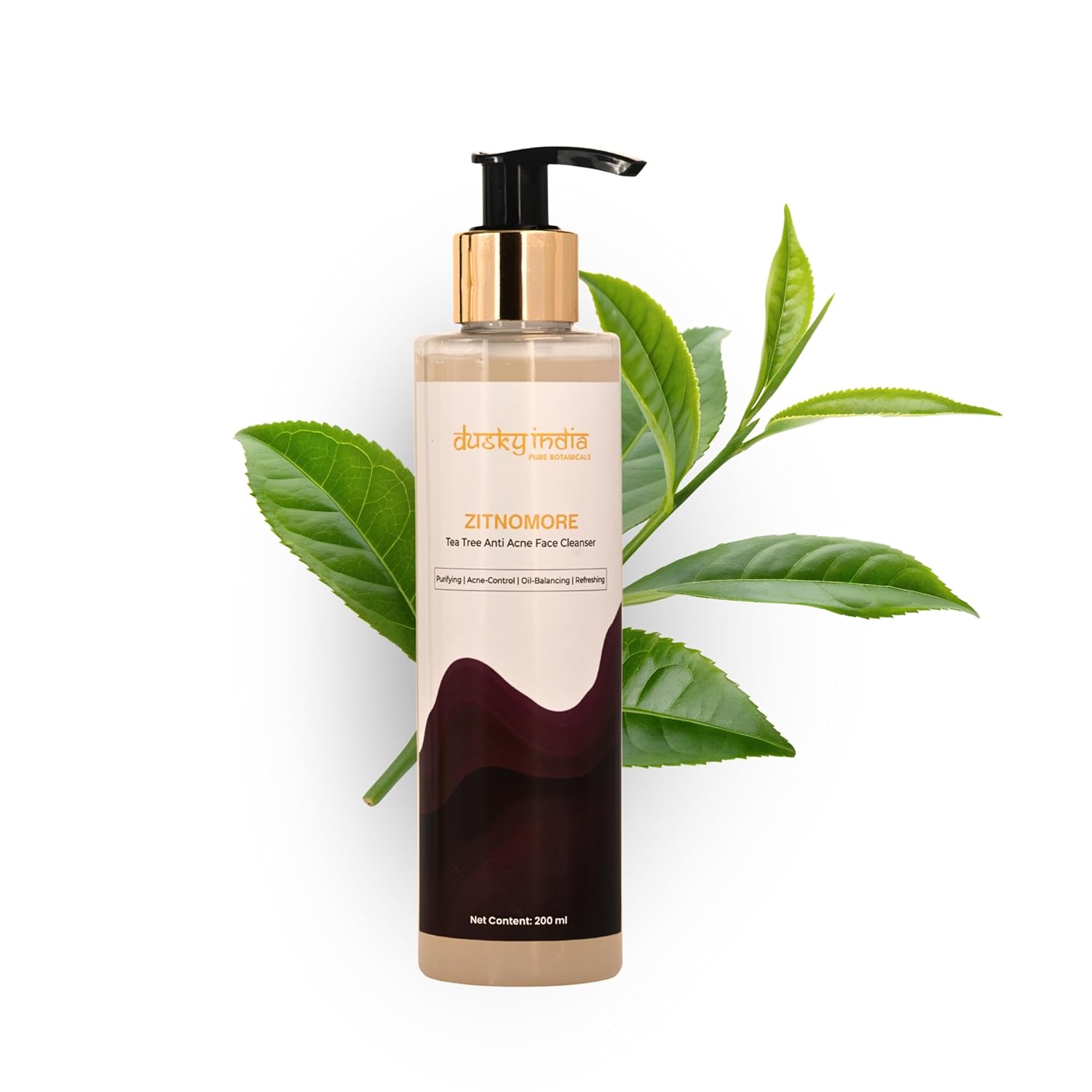 ZitNoMore β Tea Tree Anti-Acne Face Cleanser 200 ML | Purifying Tea Tree Face Wash | Deep Detox & Clear Skin Cleanser | Natural Anti-Acne Skincare | Hydrating & Oil-Balancing Gel